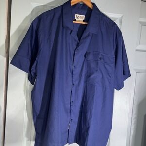 Marmot Mountain Works Men's  Short Sleeve Camp Shirt Navy Blue Sz XXL